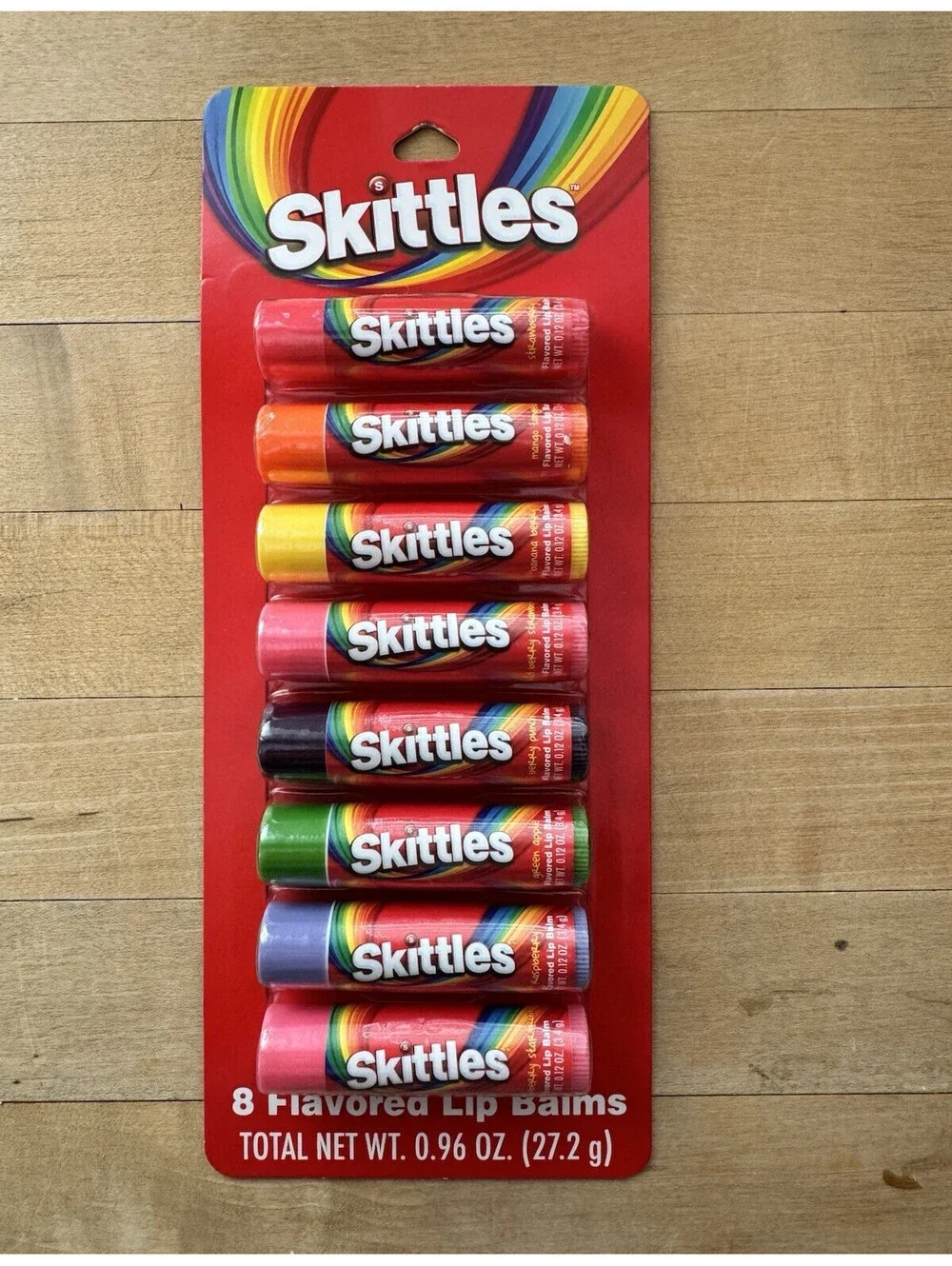 Skittles Beauty 8-Flavor Lip Balm Set - Kiss The Rainbow - 0.96 oz
